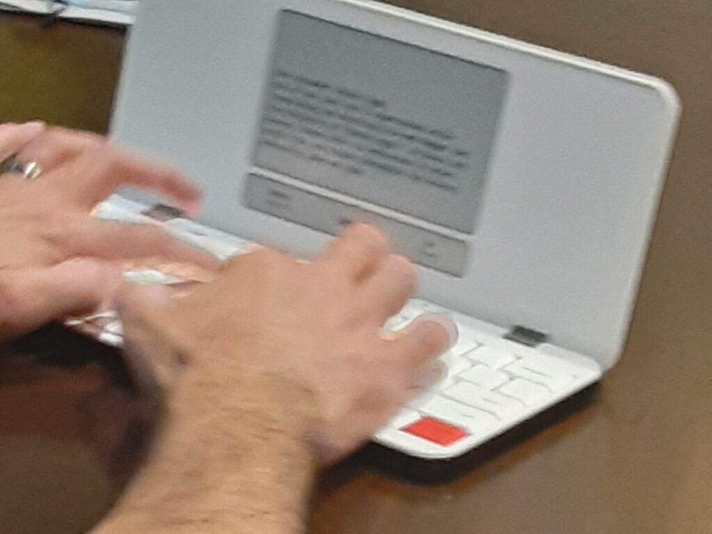 Photo of hands typing