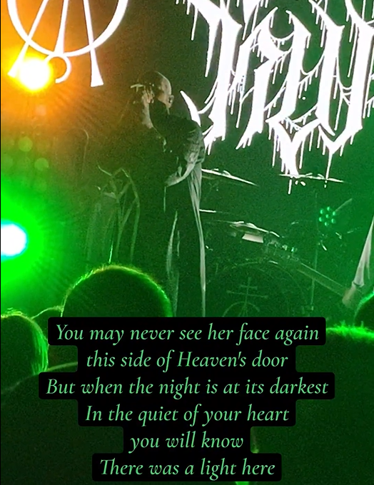 You may never see her face again this side of Heaven's door
But when the night is at its darkest
In the quiet of your heart, you will know
There was a light here
